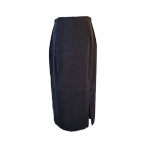 Vintage Maxi Skirt Black Size 12 Cottagecore Long 90s Stretch Made In USA